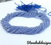 2-2.50MM Natural Tanzanite Faceted Micro Cut Rondelle Beads, AAA Blue Tanzanite Faceted Rondelle Tiny beads For Jewelry