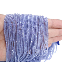 2-2.50MM Natural Tanzanite Micro cut faceted Rondelle Beads, AAA quality Tanzanite Beads For Jewelry Making, Top Tanzanite beads