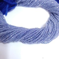 2-2.50MM Natural Tanzanite Micro cut faceted Rondelle Beads, AAA quality Tanzanite Beads For Jewelry Making, Top Tanzanite beads