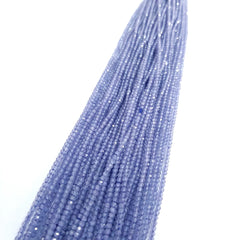 2-2.50MM Natural Tanzanite Micro cut faceted Rondelle Beads, AAA quality Tanzanite Beads For Jewelry Making, Top Tanzanite beads