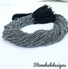 2-2.50MM Tiny Labradorite Coated Micro Faceted Beads, Small Labradorite Gemstone Beads Gray Faceted Tiny Beads