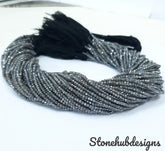 2-2.50MM Tiny Labradorite Coated Micro Faceted Beads, Small Labradorite Gemstone Beads Gray Faceted Tiny Beads