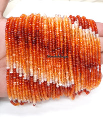 3-3.50MM Natural Mexican Fire Opal faceted Rondelle beads 13"strand, AAA Quality Mexican fire opal Rondelle Cut beads for Jewelry