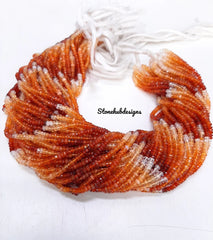 3-3.50MM Natural Mexican Fire Opal faceted Rondelle beads 13"strand, AAA Quality Mexican fire opal Rondelle Cut beads for Jewelry