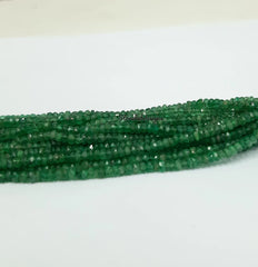 Natural Emerald Faceted Rondelle beads 2.50-3 mm Strand, AAA Quality Emerald faceted rondelle beads for Jewelry Supplies, Emerald Beads