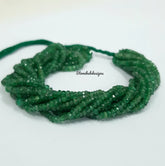 Natural Emerald Faceted Rondelle beads 2.50-3 mm Strand, AAA Quality Emerald faceted rondelle beads for Jewelry Supplies, Emerald Beads