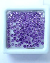 1.75MM, 2MM, 2.25MM, 2.5MM, 2.75MM Natural African Amethyst Faceted Round Cut Stone, AAA Purple Amethyst Loose Tiny Round Stone for Jewelry