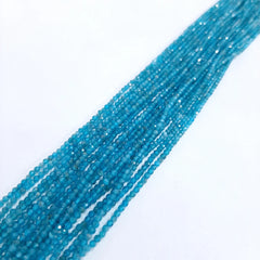 2-2.50MM Natural Neon Apatite Faceted Rondelle Beads, Micro Cut faceted beads, AAA quality neon apatite beads For Jewelry