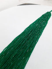 2-2.50MM Natural Green Onyx Micro Cut Faceted Rondelle Beads, 13" Strand, Super Fine Quality, green onyx rondelle beads for jewelry