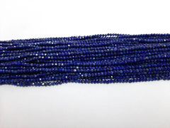 2-2.50MM Natural Lapis Lazuli micro Faceted Rondelle Beads | Blue Bead | Rondelle Bead| AAA Bead| tiny Lapis Lazuli beads for jewelry