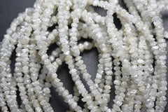 AAA Natural White Diamond Rough Uncut Beads, White Rough Diamonds, White Diamond Beads Center Drill, Raw Nuggets