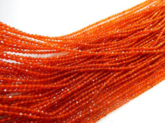 2-2.50MM Natural Carnelian Rondelle Faceted Micro Cut Beads, AAA Quality Carnelian beads For Jewelry Making
