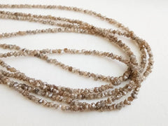 Natural Brown Diamond Faceted Rough Raw beads, AAA Brown Faceted Rondelle Diamond Beads, Brown Diamond Uncut beads for Jewelry