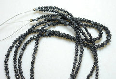 Natural Black Diamond Rough Diamond Beads, Raw Diamond, Uncut Diamond Beads Top Quality 16" Inches Natural Diamond Wholesaler Price.