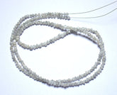 Natural Grey Diamond Uncut Rough Beads, Raw Rough Diamonds, Natural Rondelle Beads For Jewelry, Diamond Necklace