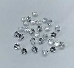 3MM, 3.50MM, 4MM, 4.50MM, 5MM Natural White Topaz Faceted Round Cut Gemstone, AAA White Topaz Faceted Calibrated Round Cut Stone for jewelry