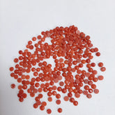4MM, 4.50MM Natural Italian Coral Round Cabochon Loose Gemstone, AAA Red Coral Smooth Round Cabs stone For Jewelry Making