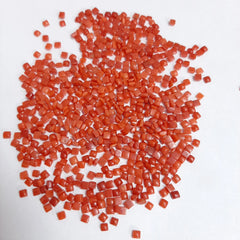 3MM, 4MM Natural Coral Cabochon Square Loose Gemstone, AAA Italian Red Coral Smooth Square Flat Back Cabochon Gemstone For Jewelry