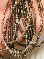 AAA Natural Champagne Diamond Faceted Rondelle Beads, Diamond Necklace, Diamond Faceted Beads, Natural Diamond AAA quality beads