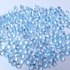 3MM, 3.50MM, 4MM, 4.50MM, 5MM Natural Sky Blue Topaz Faceted Round cut Stone, AAA Sky Blue Topaz Round Faceted loose Gemstone For Jewelry