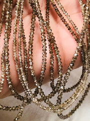 AAA Natural Champagne Diamond Faceted Rondelle Beads, Diamond Necklace, Diamond Faceted Beads, Natural Diamond AAA quality beads