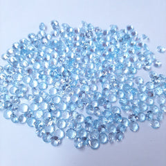3MM, 3.50MM, 4MM, 4.50MM, 5MM Natural Sky Blue Topaz Faceted Round cut Stone, AAA Sky Blue Topaz Round Faceted loose Gemstone For Jewelry