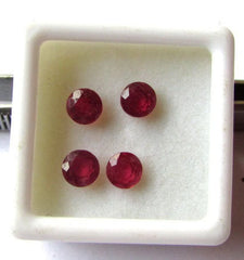 6MM, 7MM, 8MM, 9MM, 10MM RUBY Faceted Round Cut Loose Gemstone, AAA GF Ruby Faceted Loose Gemstone For Ruby Jewelry