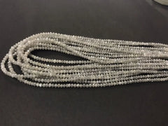 Natural Gray Diamond Faceted Rondelle Beads, AAA Grey Diamond Faceted Beads, Diamond Necklace, Grey Diamond Beads