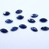 2.5x5MM, 3x6MM Natural Blue Sapphire faceted Marquise Cut Gemstone, AAA Blue Sapphire Faceted Marquise loose Calibrated Precious Gemstones