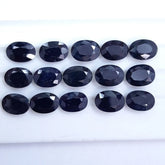 4X6MM, 5X7MM Natural Black Sapphire faceted Oval cut stone, AAA Quality Loose Oval Natural Sapphire Precious Gemstones for jewelry making