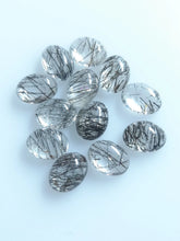 8X10MM, 9X11MM, 10X12MM Natural Black Rutilated Quartz Oval Cabochon Top Quality- AAA Rutile Quartz Smooth Oval Cabochon For Jewelry