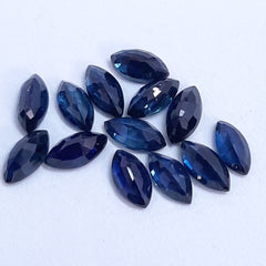 2.5x5MM, 3x6MM Natural Blue Sapphire faceted Marquise Cut Gemstone, AAA Blue Sapphire Faceted Marquise loose Calibrated Precious Gemstones