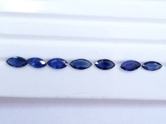2.5x5MM, 3x6MM Natural Blue Sapphire faceted Marquise Cut Gemstone, AAA Blue Sapphire Faceted Marquise loose Calibrated Precious Gemstones