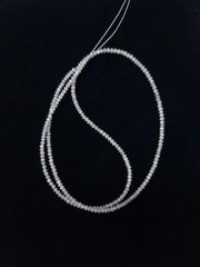 Natural White Diamond Faceted Rondelle Beads, Diamond Necklace, AAA White Diamond Faceted Beads for Jewelry, White Diamond Beads