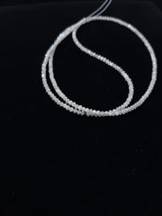 Natural White Diamond Faceted Rondelle Beads, Diamond Necklace, AAA White Diamond Faceted Beads for Jewelry, White Diamond Beads