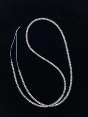 Natural White Diamond Faceted Rondelle Beads, Diamond Necklace, AAA White Diamond Faceted Beads for Jewelry, White Diamond Beads