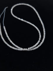 Natural White Diamond Faceted Rondelle Beads, Diamond Necklace, AAA White Diamond Faceted Beads for Jewelry, White Diamond Beads