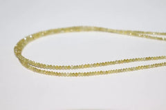 Natural Yellow Diamond Faceted Rondelle Beads, AAA Yellow Color Diamond Faceted Beads Diamond Rondelle Beads Fancy Yellow Diamond Beads