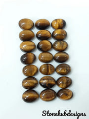 4x6MM, 5x7MM, 6x8MM, 7x9MM, 8x10MM Tiger Eye Cabochon Oval Gemstone, Natural TIGER Eye Oval Cabochon Loose Gemstone for Jewelry Making