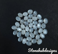 7X9MM, 8X10MM, 9X11MM, 10X12MM Natural White Moonstone Oval Cabochon Gemstone, AAA Quality White Moonstone Smooth Oval For Jewelry Making
