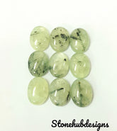 Natural Prehnite Rutile Oval Cabochon Gemstone, CALIBRATED Loose Stone Cab, AAA Prehnite Oval Cabochon For Jewelry Making