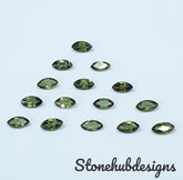 2x4MM, 2.5x5MM Natural Green Tourmaline Faceted Marquise Cut Gemstone, AAA Green Tourmaline Faceted Gems Fine Quality For Jewelry