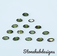 2x4MM, 2.5x5MM Natural Green Tourmaline Faceted Marquise Cut Gemstone, AAA Green Tourmaline Faceted Gems Fine Quality For Jewelry