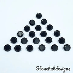 7MM, 8MM, 9MM, 10MM AAA Black Onyx Faceted Round Cut Gemstone, 100% Natural Black Onyx faceted round loose gemstone for jewelry
