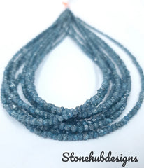 Natural Blue Diamond Raw Uncut Rough Beads, Diamond Raw Diamond Beads, Uncut Diamond Beads, Top Quality Blue Diamond Beads For Jewelry