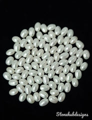 3x5MM, 4x6MM, 5x7MM Natural Fresh Water White Pearl Oval cabochon Gemstone, AAA Quality White Pearl Oval cabochon Loose stone For Jewelry