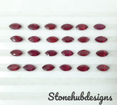 2x4MM, 2.5x5MM, 3x6MM, 4x8MM RUBY Faceted Marquise Cut Loose Gemstone, AAA Glass Field Ruby Faceted Marquise Gemstone For Jewelry