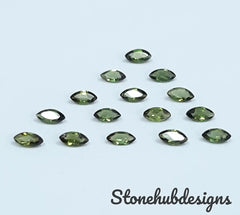 2x4MM, 2.5x5MM Natural Green Tourmaline Faceted Marquise Cut Gemstone, AAA Green Tourmaline Faceted Gems Fine Quality For Jewelry