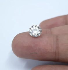 6MM, 6.50MM Moissanite Faceted Brilliant Round Cut Gemstone, AAA Quality D Color White Loose Moissanite Round Gemstone For Jewelry