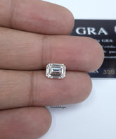 Moissanite Faceted Octagon Emerald Cut Gemstone, D Color AAA White Loose Moissanite Octagon Emerald Cut Gemstone For Jewelry
